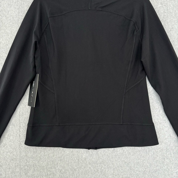 Yogalicious Lux Jacket Womens Large Black Full Zip Yoga Athletic Thumb Holes - Picture 8 of 16